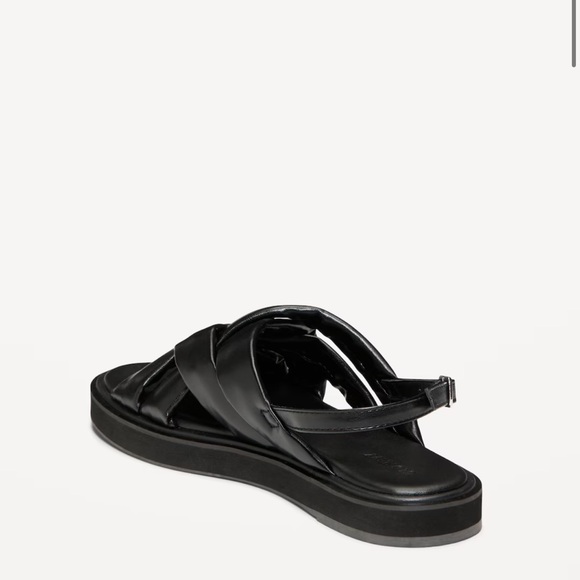 NWT OLD NAVY Puffy Cross-Strap Flatform Sandals Color: Blackjack SIZE 7 - Picture 4 of 4